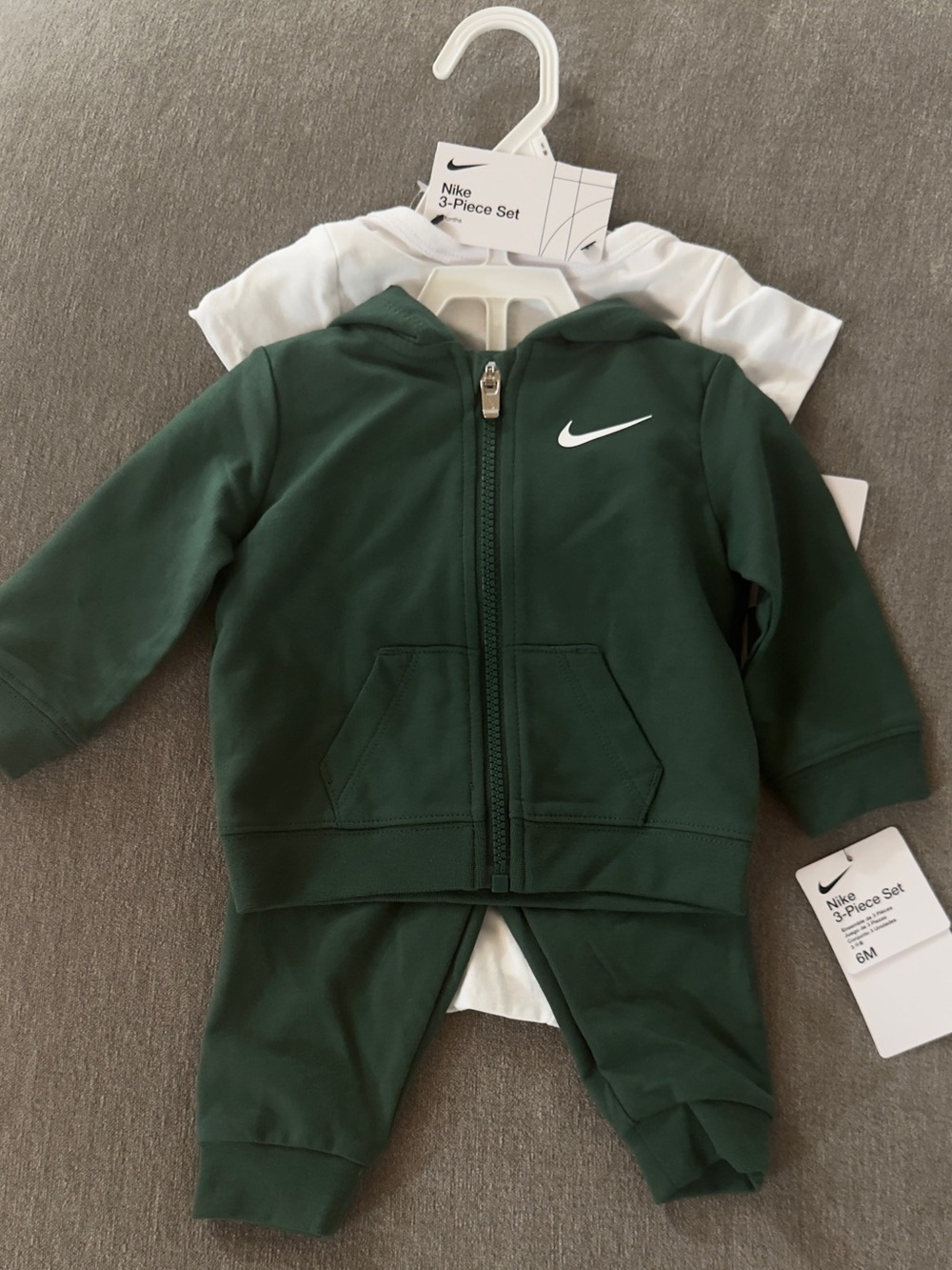 Baby Boys' or Girls' Bodysuit, Hoodie, and Pants, 3-Piece Set color 6 months